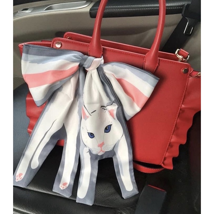 cat panda twilly scarf bag