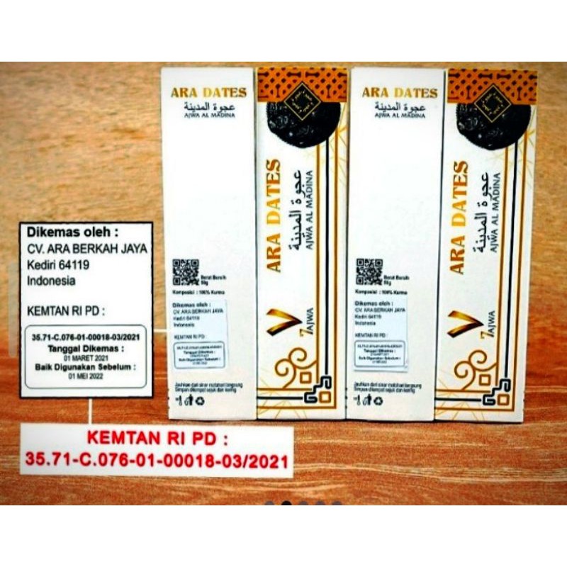 

Kurma Ajwah Madinah 7 Butir Ara Dates Premium KEMTAN– Ajwa Kurma