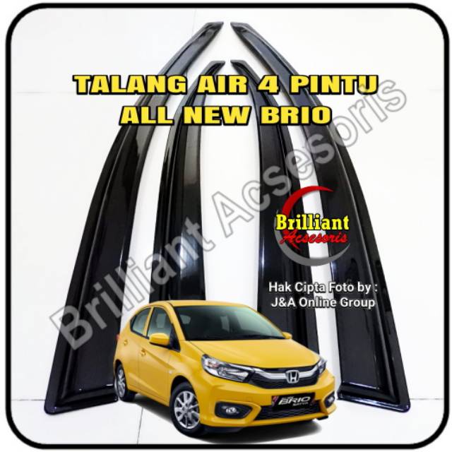 Talang Air 4 Pintu Hitam - Model Ori - Brio / All New Brio / All New Jazz / Mobilio / BRV