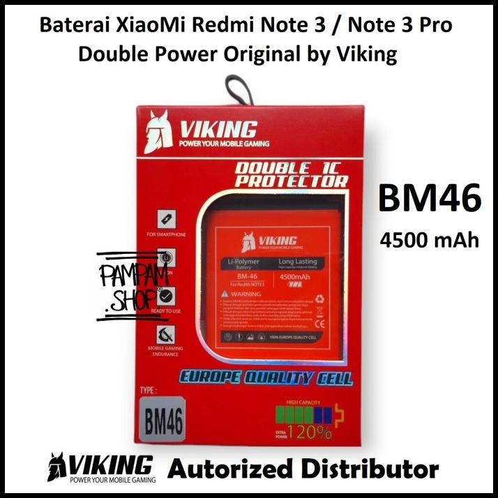 Baterai Viking Double Power Ori Xiaomi Bm46 Redmi Note 3 / Note 3 Pro