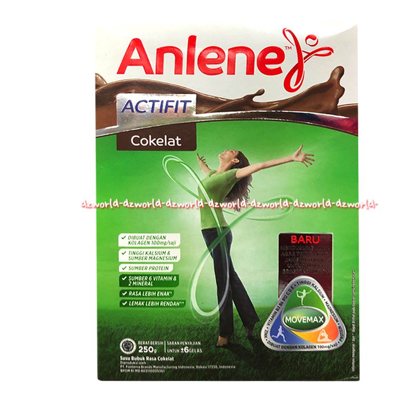 Anlene Actifit 250gr Coklat Vanila Susu Anline Susu Tinggi Kalsium Untuk Usia 19-50 tahun Anlene Aktifit