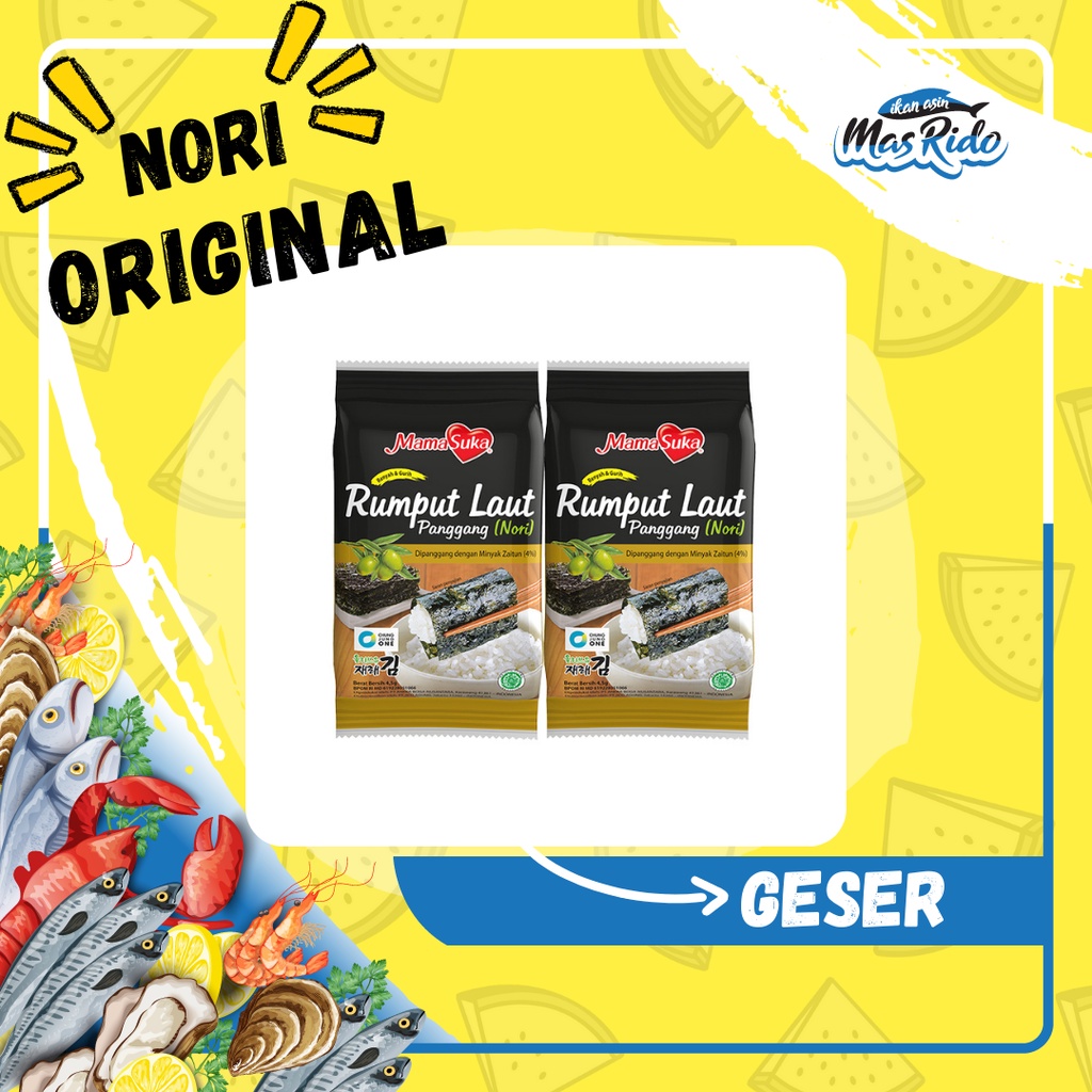 

Mamasuka Rumput Laut Panggang Nori Rasa Original Isi 2Pcs Nori Sushi