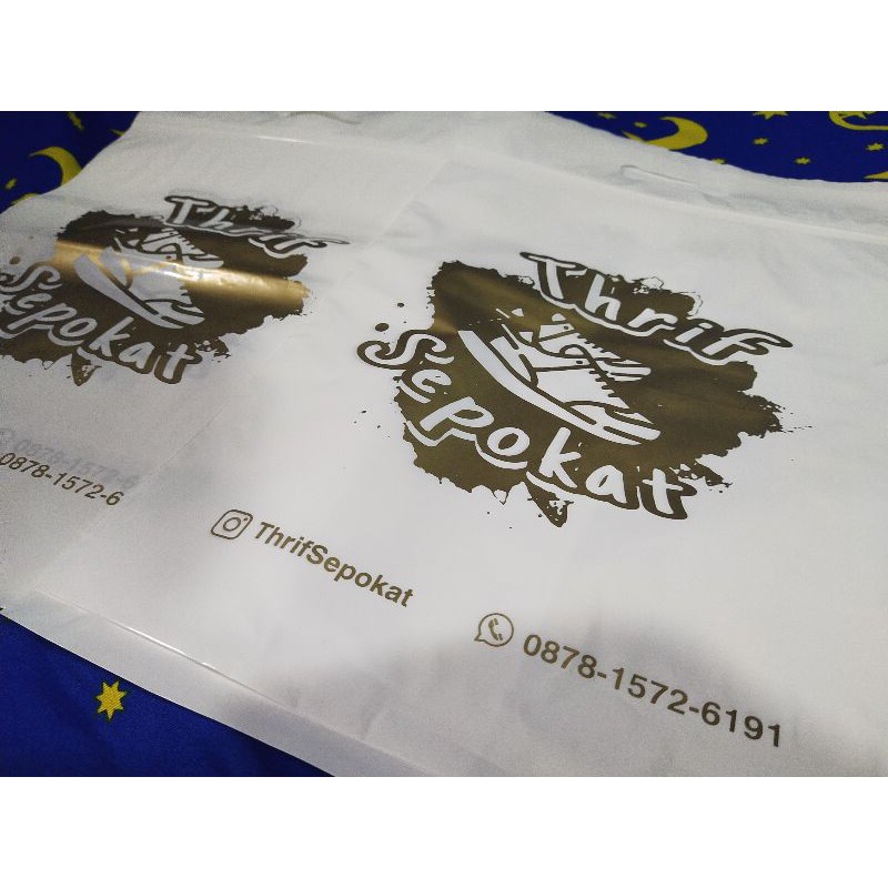 Plastik Ziplock / Clip Pond Putih Desain Custom | Ukuran 20x25 - 20x30 - 25x35