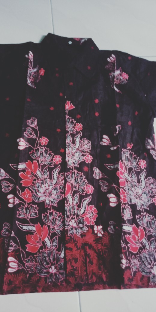 Batik Couple Keluarga Sania Ruffle Ori Ndoro Jowi Dnt Motif Tenun