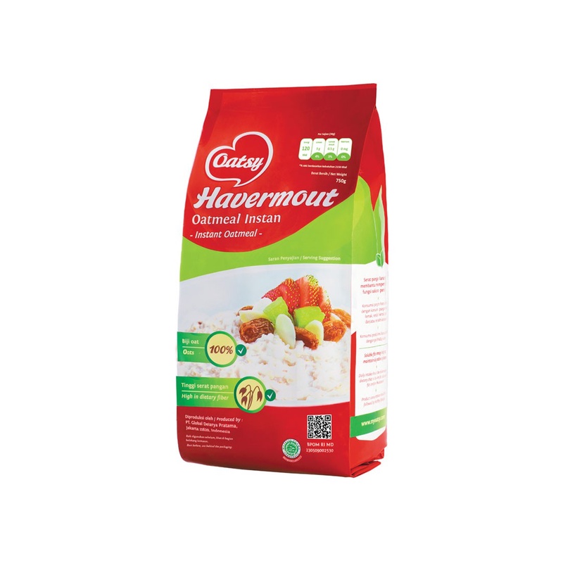 

OATSY Havermout Instant Oatmeal 750g - Oat Meal dengan biji oat