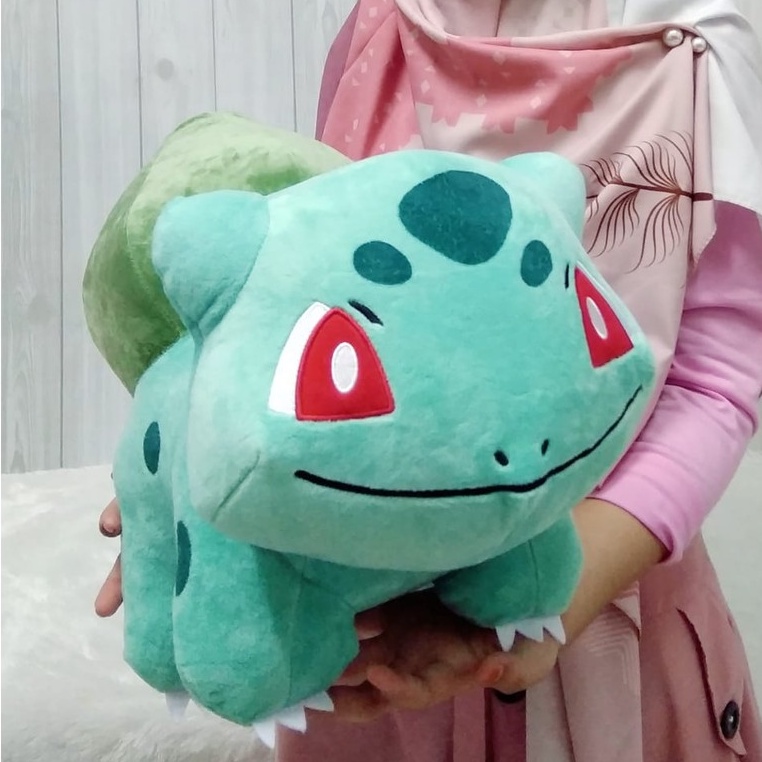 Boneka bulbasaur 40cm/boneka teman pokemon/pikachu/boneka karakter/kado ultah