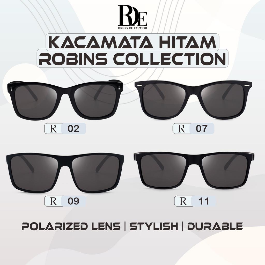 Robins Kacamata Hitam Polarize Anti Radiasi Uv400 Robins Collection Sunglasses Fashion