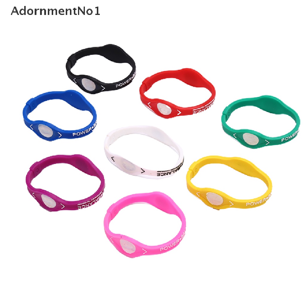 (AdornmentNo1) Power Balance Energy Gelang Kesehatan Bahan Silikon Untuk Olahraga / Hadiah