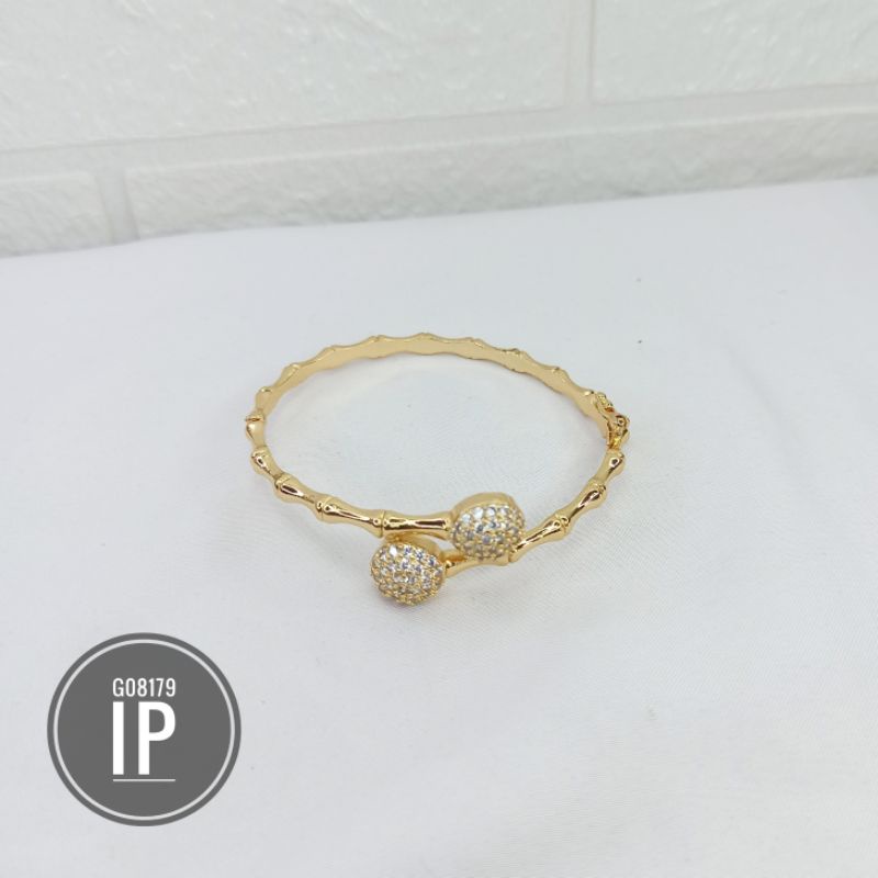 Gelang xuping Fashion rhodium Bambu Bola Full Zircon G06098