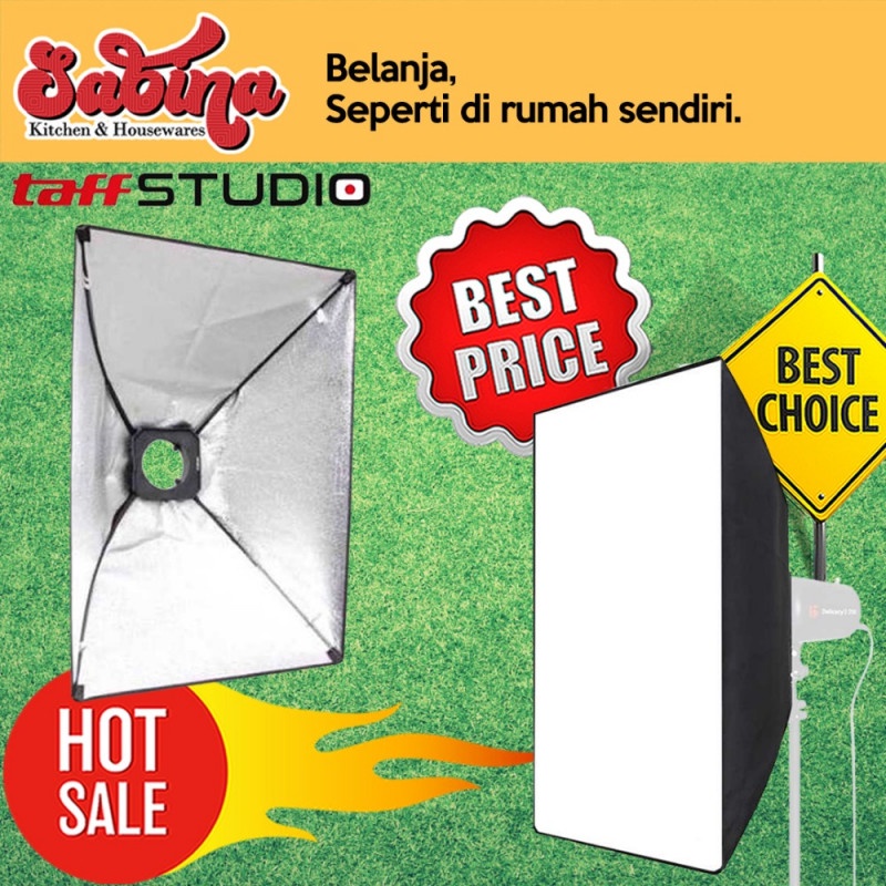 Softbox Lighting Studio Payung Reflektor Portable 50x70cm Flash Mount