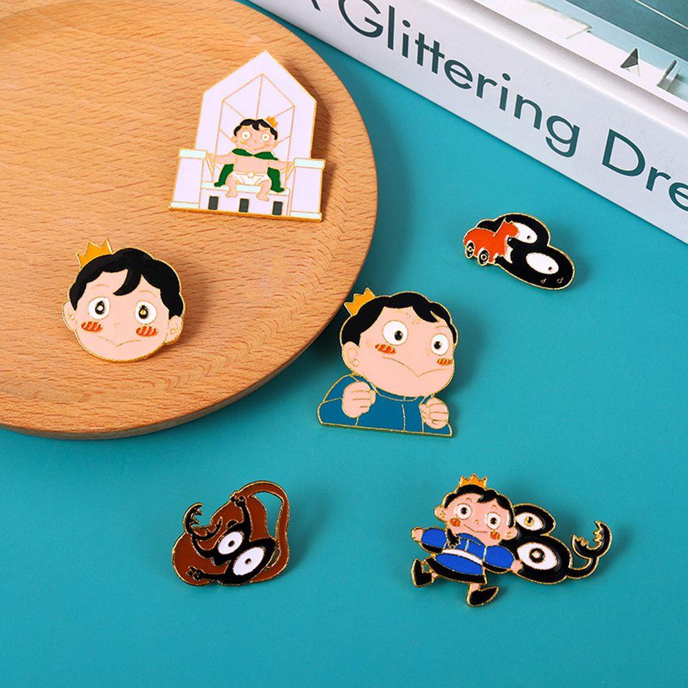 Mxbeauty Pangkat Raja Pakaian Dekorasi Hadiah Kartun Decor Badge Badge Pin Kerah Pin Anime Badge