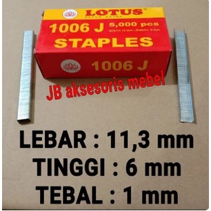 

ISI STAPLES TEMBAK U 6 mm ISI 5000pcs/ REFILL GUN STEPLES 1006J