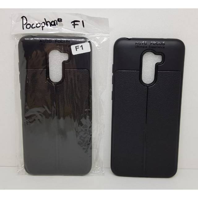 Auto Focus Pocophone F1 6.18 inchi Leather Soft Case Xiaomi Poco F1 AUTOFOCUS Motif Kulit Jeruk