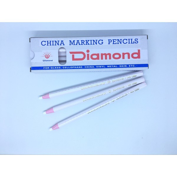 Pensil Kaca Glass Pencil Diamond Kuning / Putih Bukan Joyko