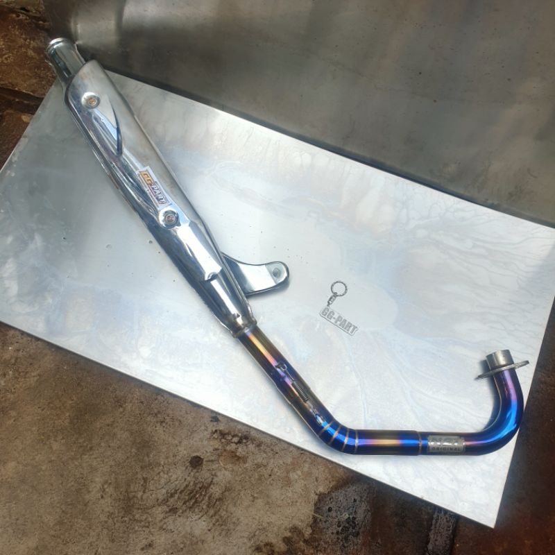 Kenalpot Corbi knalpot cb125 corbi Plor leher Bluemon n2t sudah bedel plor adem sudah set cover knal