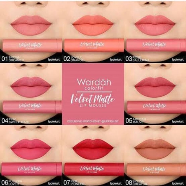 Wardah lip cream velvet matte lip mousse