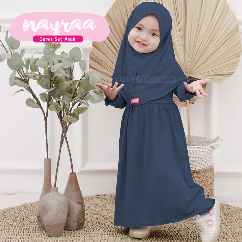 Gamis Anak Nayraa Untuk usia 1-8 Tahun Gamis Anak Perempuan Syari