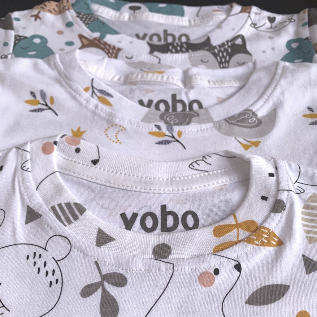 Yobo Everyday T-Shirt - Kaos Oblong Print Santai Bayi Anak 6-9 9-12 bulan 1-2 2-3 3-4 tahun