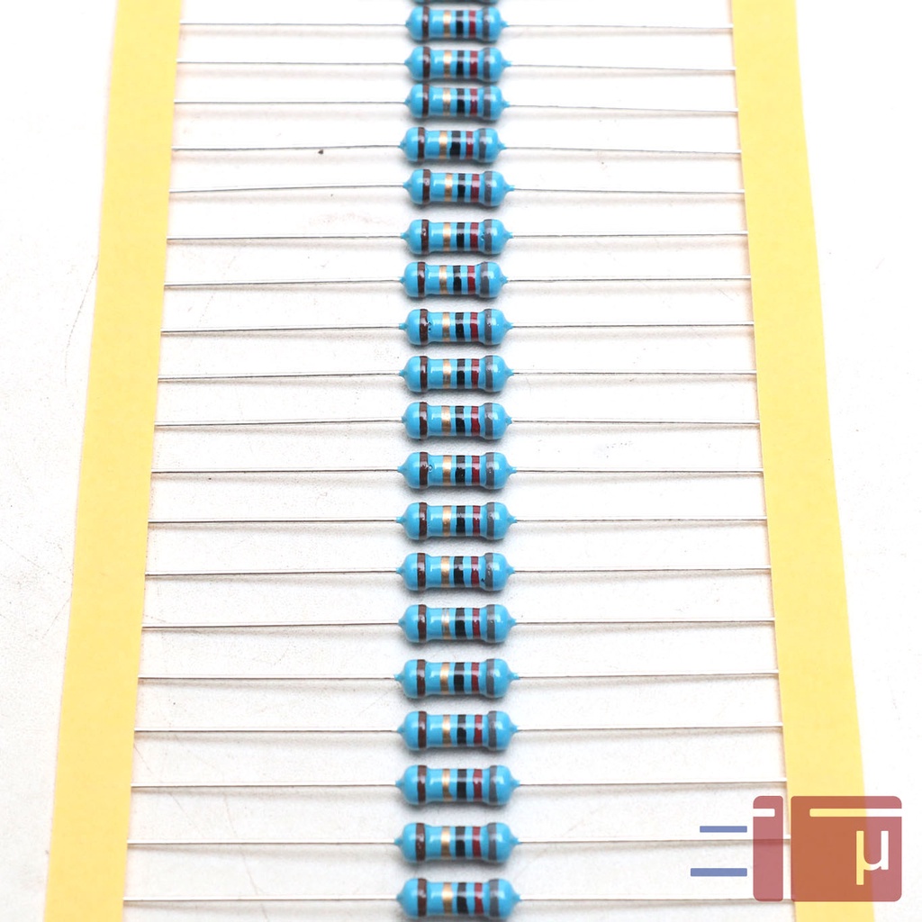 x10 Resistor 82R 82 Ohm 1/2W Metal Film 1% Taiwan Kaki Tembaga