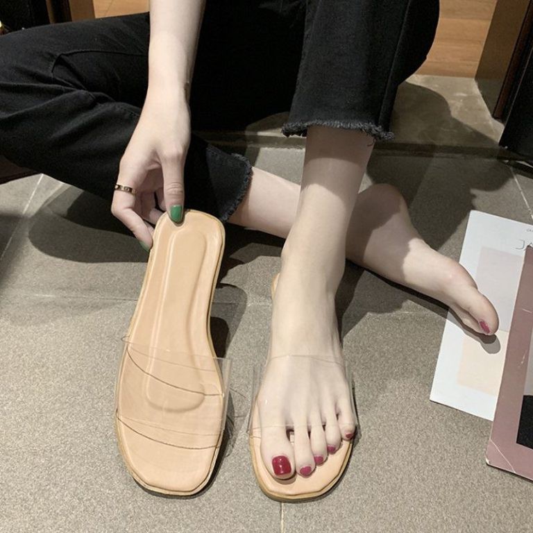 JSF 551 (SIZE 35-39) RISCE SANDAL FLAT TRANSPARANT IMPORT WANITA CEWEK PEREMPUAN JAKARTA BATAM