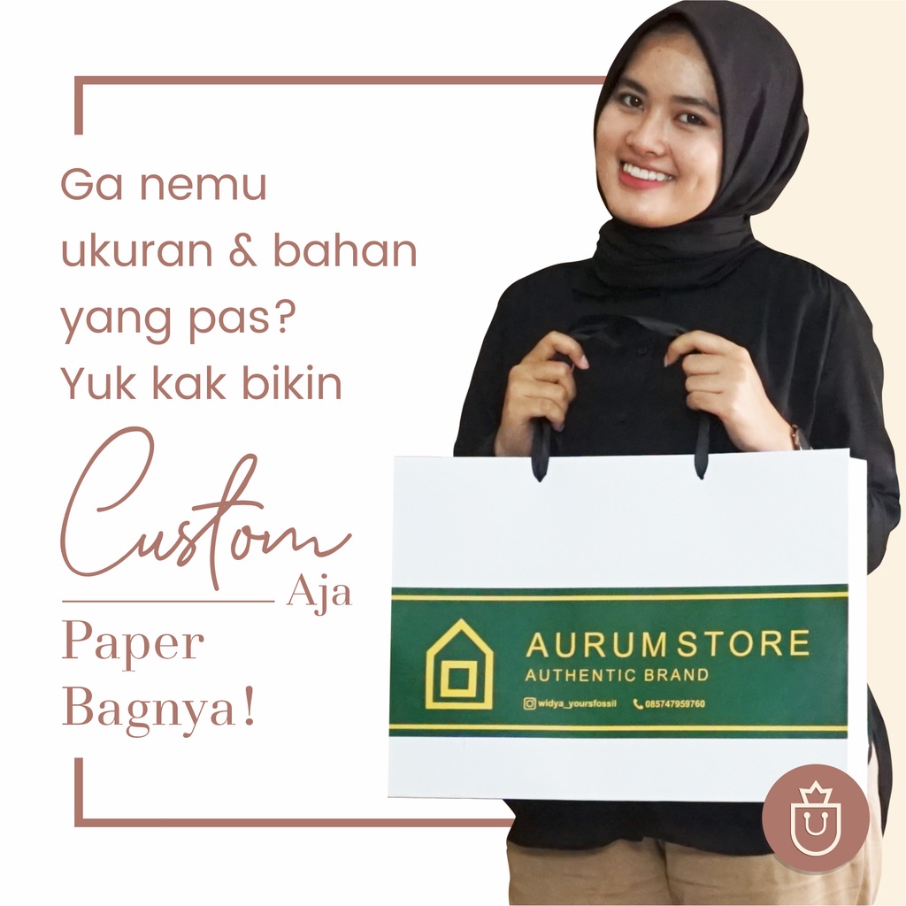 

Paper Bag (tas kertas) Custom Ukuran & Bahan Suka-Suka | Gratis Custom Desain