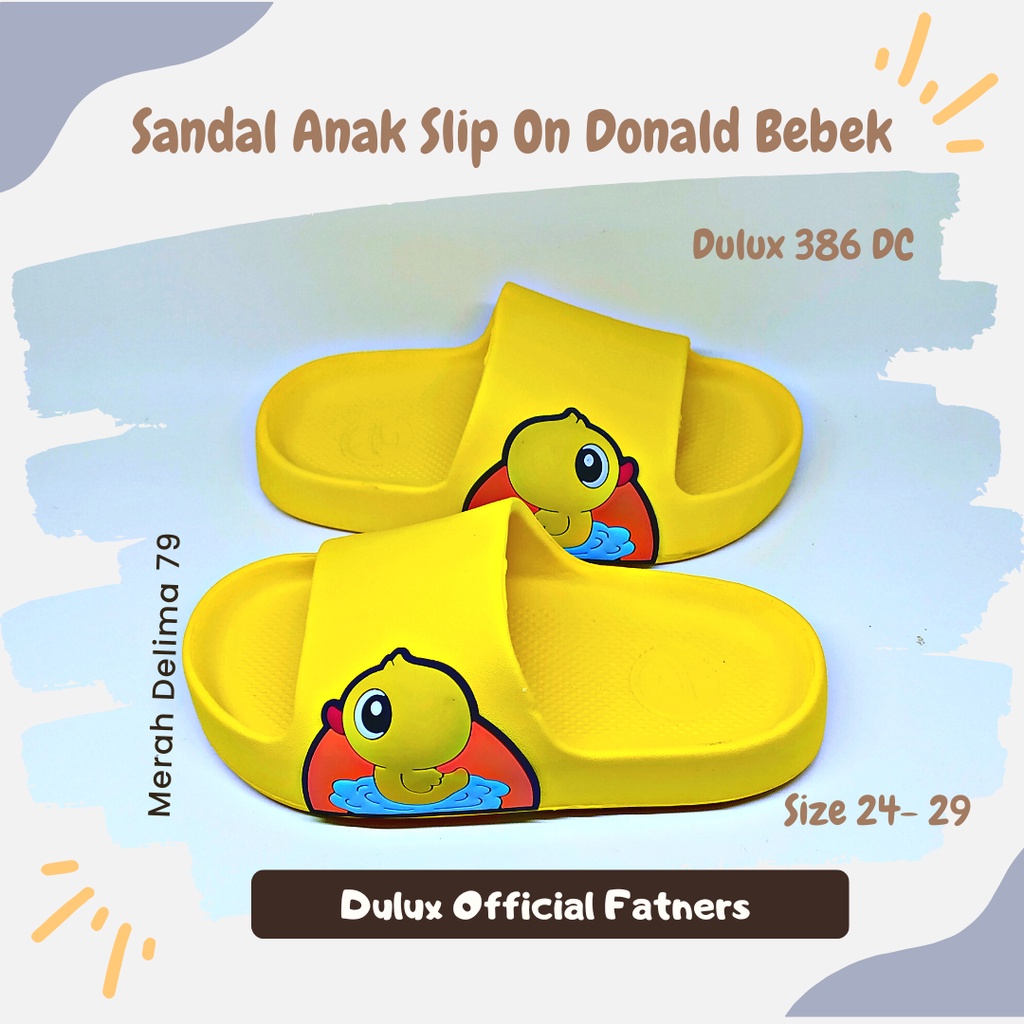 MD 79 - Sendal Anak Perempuan Usia 3 - 5 Tahun Model Baru Donald Bebek