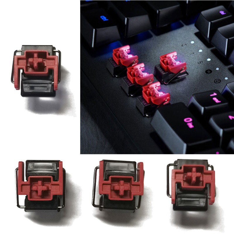 Vivi 4pcs Saklar Switch Optikal Warna Merah Untuk Keyboard Gaming Razer Huntsman Elite