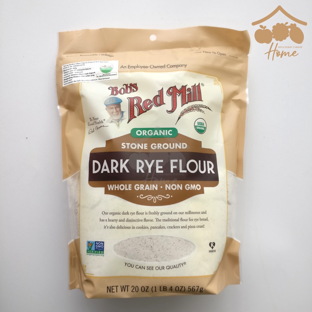 

Bob Red Mill Organic Dark Rye Flour 20 oz 567 gr 20oz Bob's bobs s