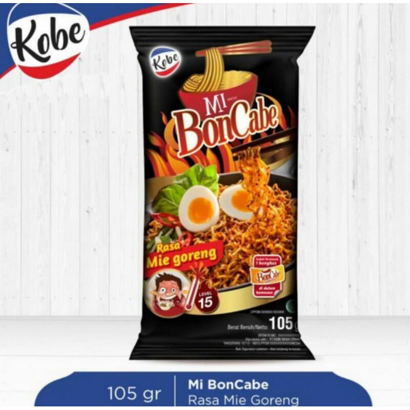 

Mie/Mi BonCabe level 15 isi 105 gr Rasa Mie goreng pedas