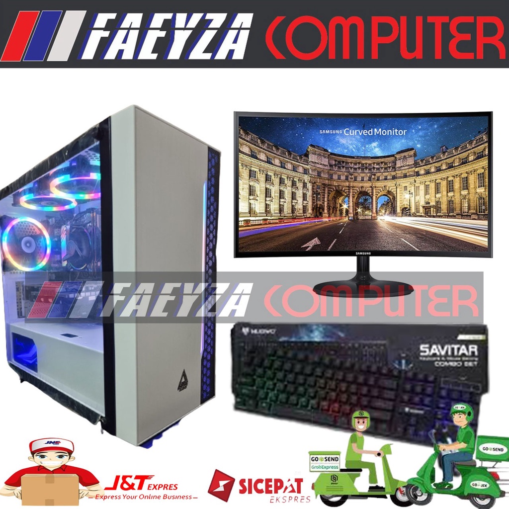 PC Gaming Fullset Intel i7 12700F Ram 16gb NVME 512 VGA 4GB Lengkap LED 24