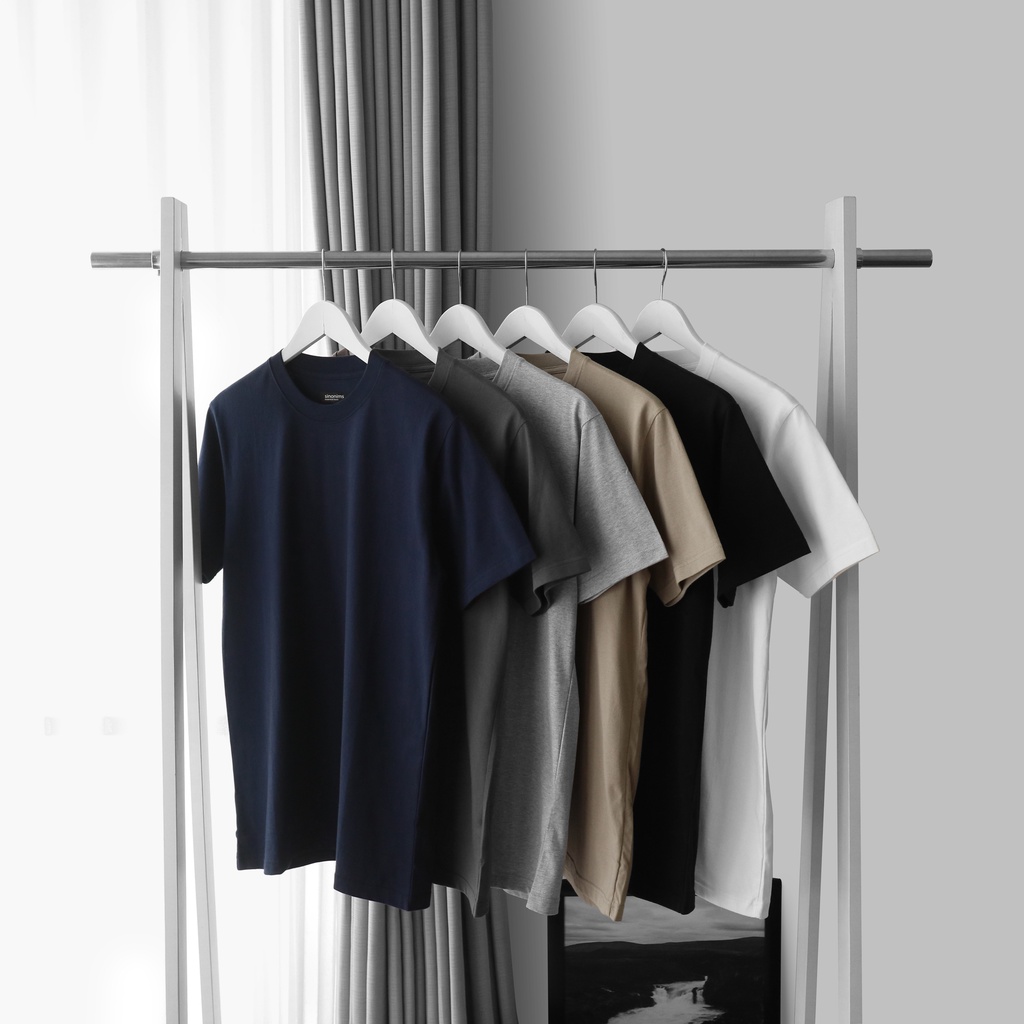 SNMS Project SINONIMS - Kaos Polos Relax Fit Pria - Warna Monochrome - 100% Katun Premium Anti Gerah