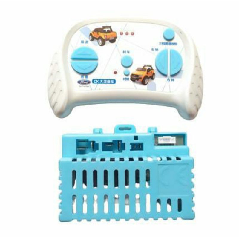 Receiver Set Remot Control Mobil Aki Bluetooth 40A/15A Biru/Putih Mobil Mainan Aki Anak Pliko PMB RC