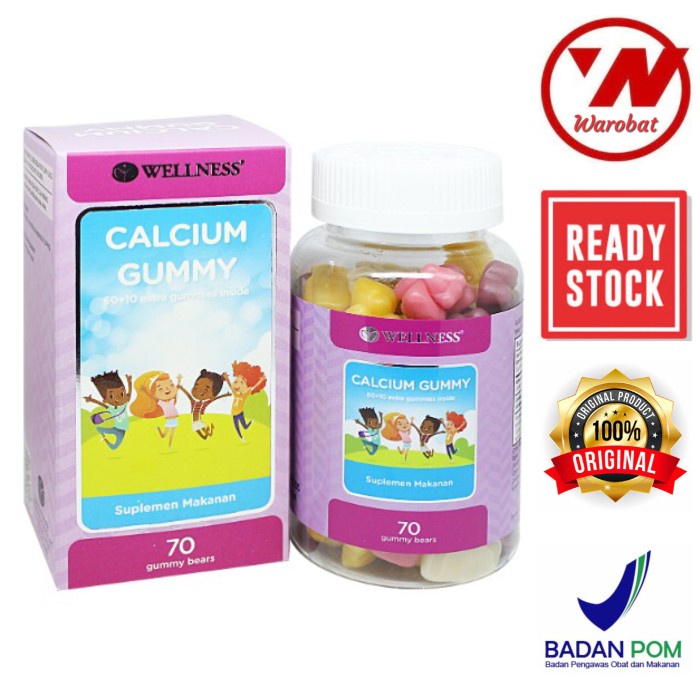 Wellnes Calcium Gummy 70 Gummy Bears Vitamin Anak Vit Anak -