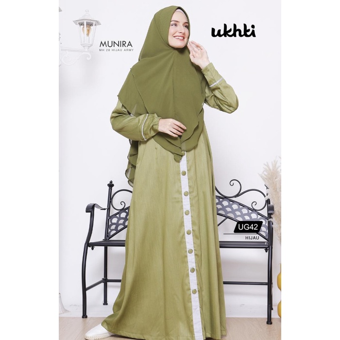 PREMIUM GAMIS WANITA UG 42 ORIGINAL UKHTI MUNIRA - GAMIS TERBARU LIMITED - XS