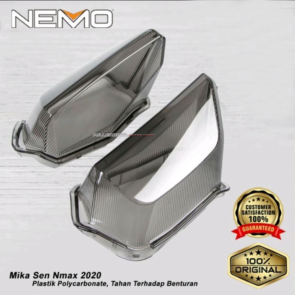 MIKA LAMPU SEN DEPAN / KACA MIKA NMAX NEW 2020/2021 - NEMO - SMOKE