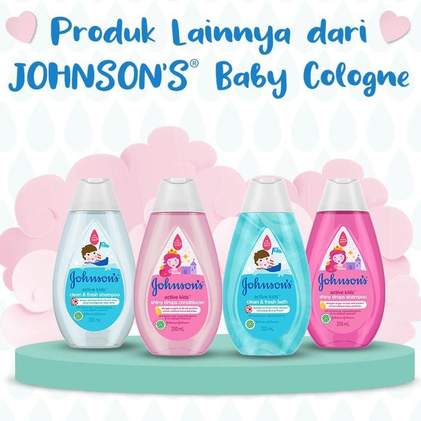 Johnson's active kids soft &amp; smooth shampoo 200ml dan shiny drop conditioner