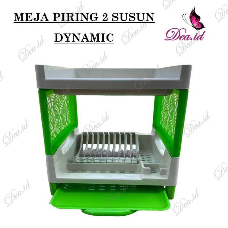 [DEASTORE] RAK PIRING 2 SUSUN - RAK PIRING PLASTIK SUSUN 2 DINAMIC RSOK 2 MULTIFUNGSI - RAK SUSUN PIRING GELAS SERBAGUNA DYNAMIC olymplast