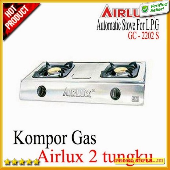 Kompor Gas Airlux GC-2202S 2 Tungku R3299