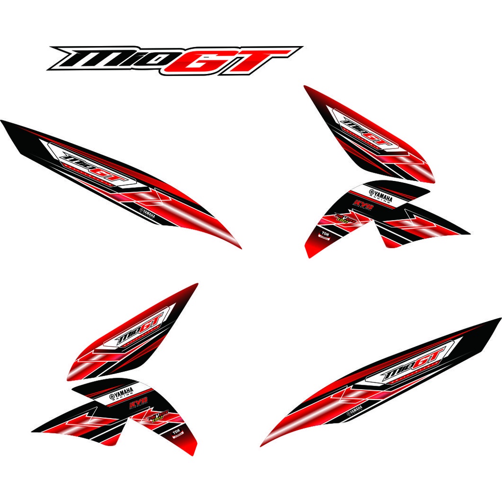 STRIPING MIO GT VARIASI STIKER POLET RACING YAMAHA ALL MIO GT STIKER ART