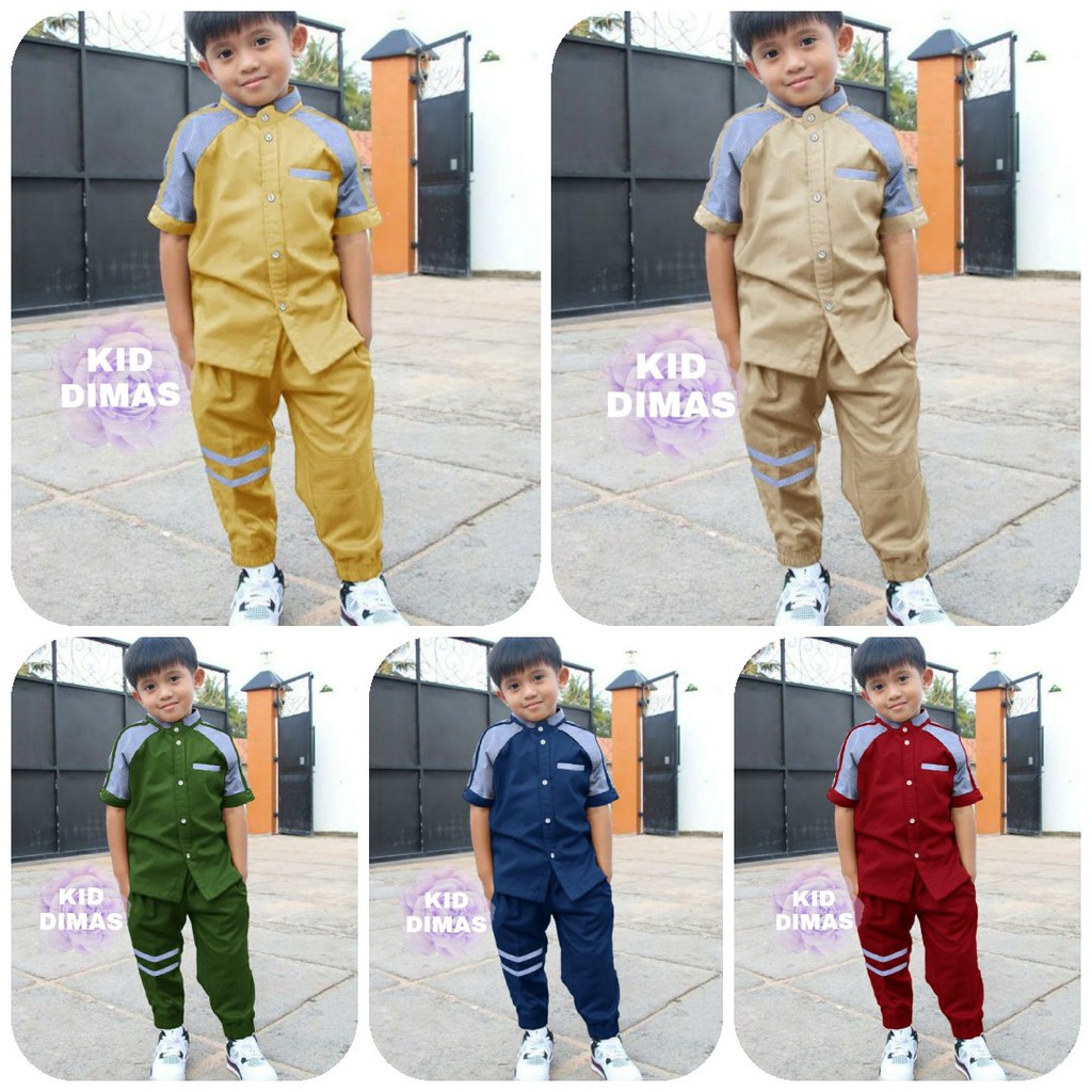 KD ST CACA KS baju Koko anak laki-laki Setelan baju anak bebytery umur 7 8 9 10  tahun pesta anak co