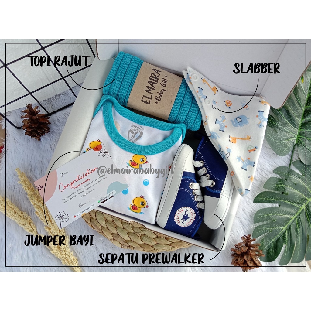 HAMPERS BABY GIFT BOX CANTIK BAYI NEWBORN JUMPER-PAKET JUMPER A