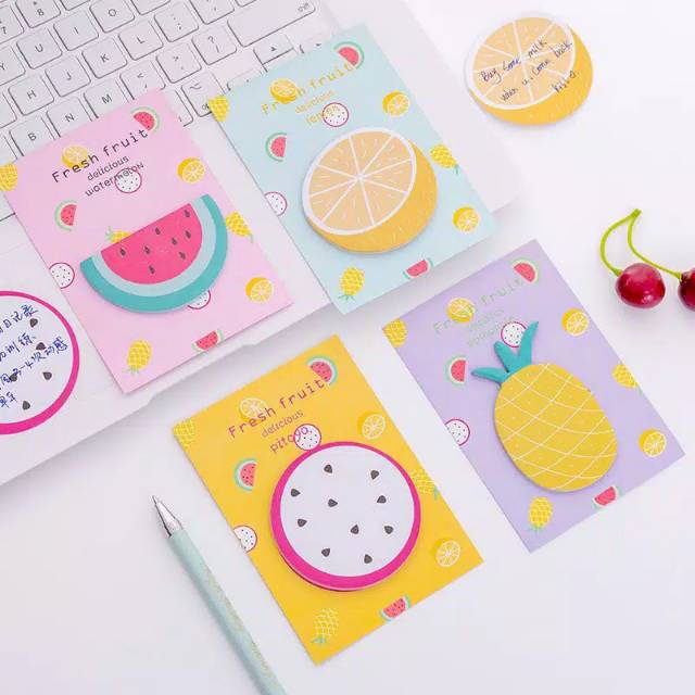 

STICKY NOTES MOTIF BUAH FRESH FRUIT / STICKY MEMO / STICKYNOTE / ALAT TULIS / STATIONERY