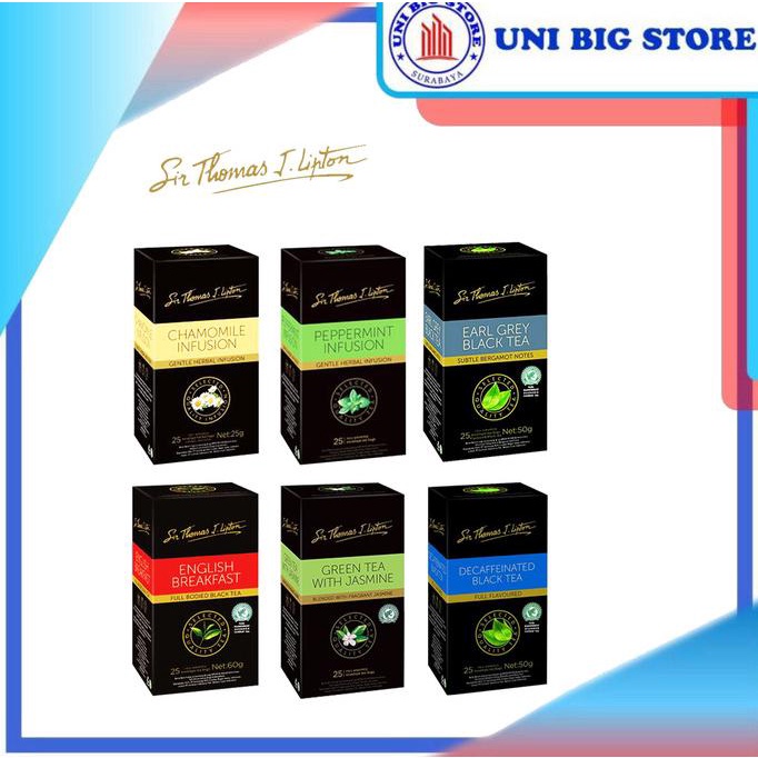 

[ COD ] Teh Lipton Chamomile Peppermint Earl Grey English Breakfast Green Tea PROMO SPECIAL Kode 1321
