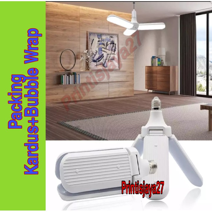 Lampu LED Model Kipas LED Bulb Fan Blade Rolinson Lampu Hias Langit - langit Rumah & Kanto Unik Lucu