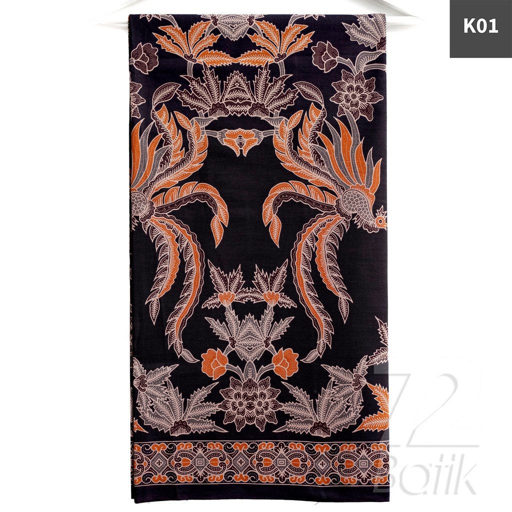 KAIN BATIK PREMIUM Bahan Katun Motif Peksi Asmoro Warna Putih Susu Coklat Orange 721835 Cap 72 Jarik Jarit Samping Kebat Panjang Batik Katun Modern Premium Bahan Seragam Batik Pernikahan Kantor Keluarga Murah Kamen Jadi Batik Bali Lembaran