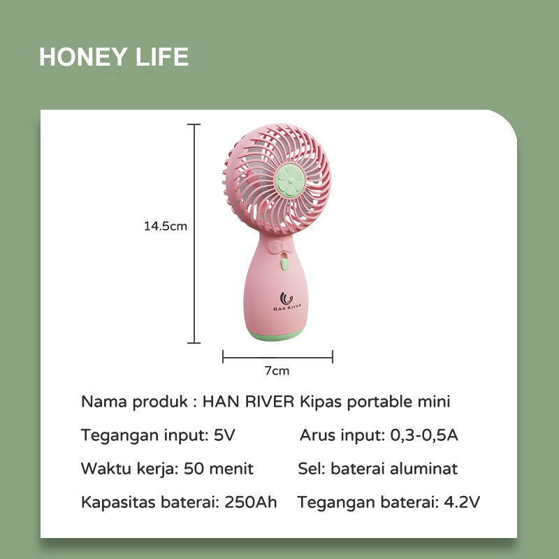 KIPAS ANGIN MINI GENGGAM Cute / Kipas Lipat PORTABLE / Mini Fan