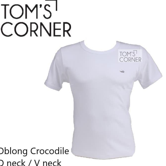 Kaos dalam Crocodile | kaos oblong pria Putih | O neck V neck - Putih V neck, S - tomsS-ped