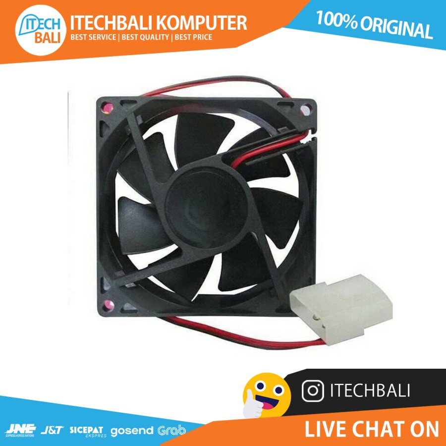 Fan casing 8cm hitam  | ITECHBALI