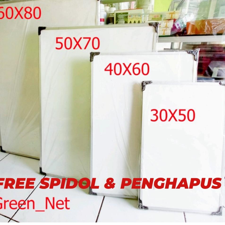 

(MENARIK!!) Papan Tulis Spidol dan Kapur Whiteboard / Blackboard Ukuran 30X50 (FREE SPIDOL DAN PENGHAPUS)