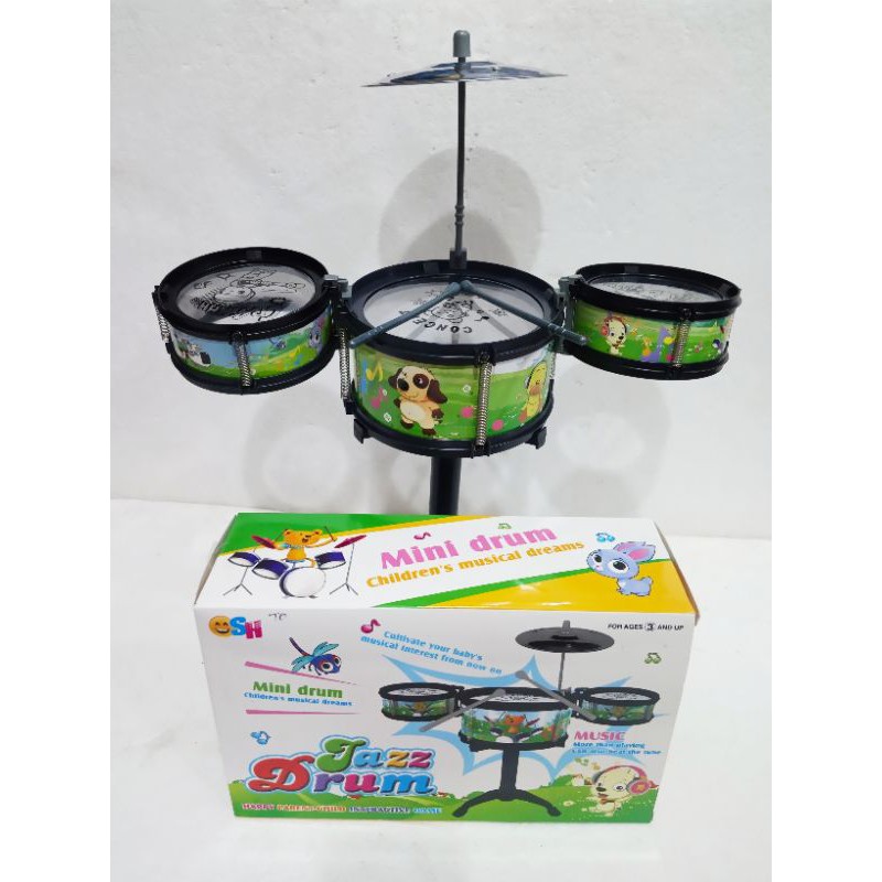 Mainan Anak Mini Drum Set - Mainan Drum Anak Jazz Drum